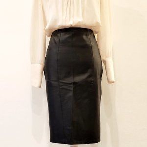 Mr S Leather Genuine Leather Pencil Skirt Size 4